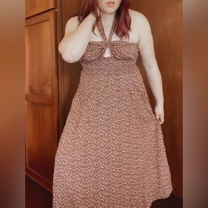 NWOT floral halter dress